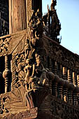 Myanmar - Mandalay, Shwe In Bin Kyaung a wonderful example of the Burmese unique teak architecture and wood-carving art. 